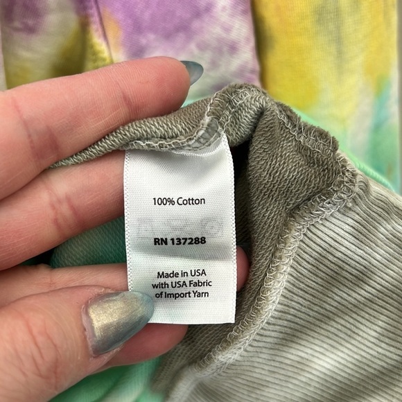 Year of Ours Boyfriend Rainbow Tie Dye Sweatshirt Size XS - Picture 7 of 8